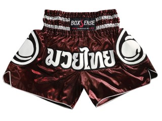 Short de Muay Thai Boxsense : BXS-101-Bordeaux