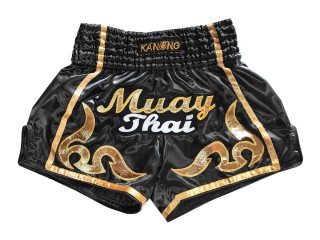 Kanong Rétro Short Muay Thai : KNSRTO-232-Noir