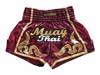 Kanong Rétro Short Muay Thai : KNSRTO-232-Bordeaux
