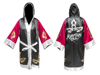 KANONG Peignoir de Boxe Personnalise : KNFIR-143-Rose-Noir