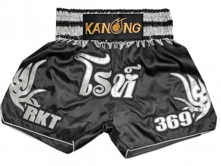 Short de Muay Thai Personnalisé : KNSCUST-1275-Noir