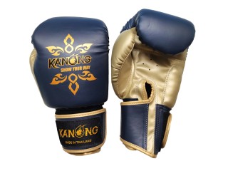 Gant de Boxe Muay Thai Kanong : Thai Power Bleu marin/Or