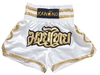 Kanong Short Muay Thai : KNS-121-Blanc