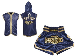 Sweat à capuche Muay Thai + Muay Thai Short Personnalisée : Marine Lai Thai