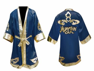 KANONG Enfants peignoir boxe personnalisé : Bleu marin Lai Thai