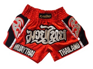 Kanong Rétro Short Muay Thai : KNSRTO-207-Rouge
