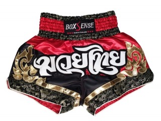 Short de Muay Thai Boxsense : BXS-086-Rouge