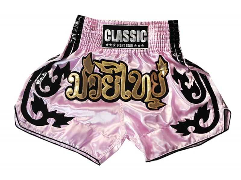 Classic Short de Boxe Thaï Kickboxing : CLS-016-Rose