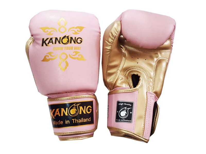 Gant de Boxe Muay Thai Kanong : Thai Power Rose/Or