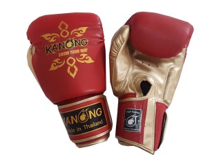 Gant de Boxe Muay Thai Kanong : Thai Power Rouge/Or