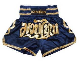 Kanong Short Muay Thai : KNS-121-Bleu marin