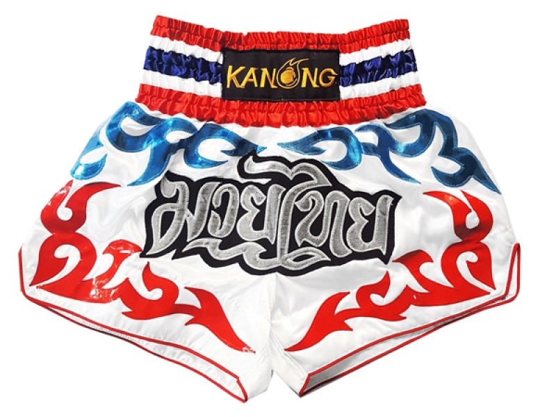 Kanong Short Muay Thai : KNS-122-Blanc