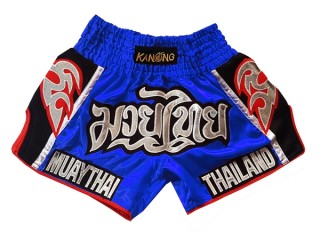 Kanong Rétro Short Muay Thai : KNSRTO-207-Bleu