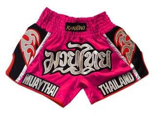 Kanong Rétro Enfants Short de Boxe  : KNSRTO-207-Rose