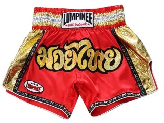 Lumpinee Short de Boxe Thai : LUM-045-Rouge