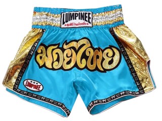 Lumpinee Short de Boxe Thai : LUM-045-Bleu ciel