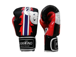 Gant de Boxe Muay Thai d'entraînement Kanong : l'éléphant/Noir