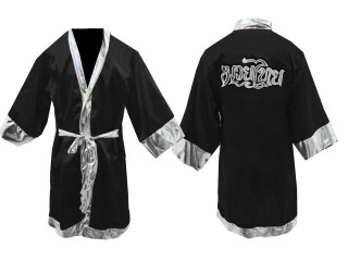 KANONG peignoir boxe personnalisé : KNFIR-125-Noir 