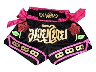 Kanong Short de Muay Thai : KNS-129-Noir