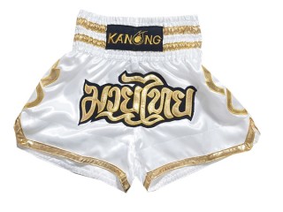 Kanong Short Muay Thai : KNS-121-Blanc