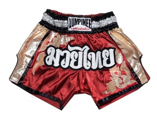 Lumpinee Short de Boxe Thai : LUM-043-Rouge