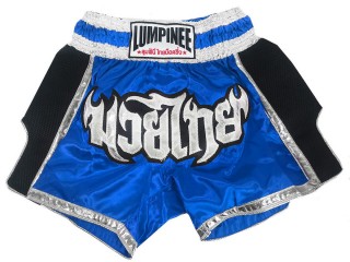 Lumpinee Short de Boxe Thai : LUM-023-Bleu