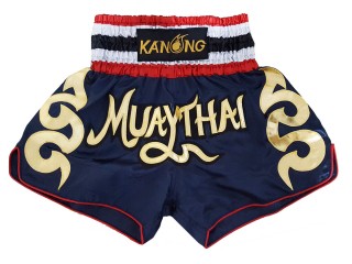 Kanong Short Muay Thai : KNS-120-Bleu marin