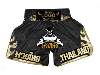 Short de boxe Muay Thai Kickboxing personnalisé avec logo brodé