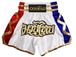 Kanong Short Muay Thai : KNS-141-Blanc
