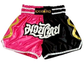 Kanong Short Muay Thai : KNS-143-Rosa-Noir