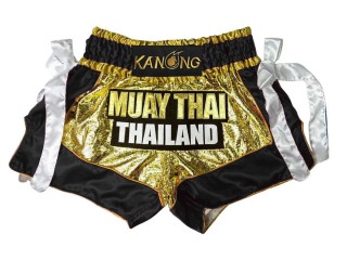Kanong Short Muay Thai : KNS-152-Or-Noir