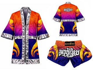 Peignoir de Boxe + Muay Thai Short Personnalisée : SET-507