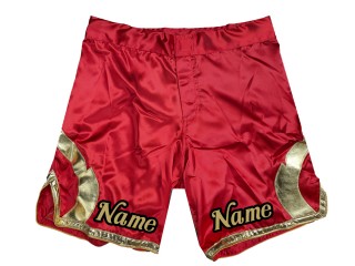 Personnalisez le short MMA en ajoutant un nom ou un logo : Rouge