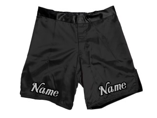 Short MMA personnalisé avec nom ou logo : Noir