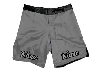 Short MMA personnalisé avec nom ou logo : gris