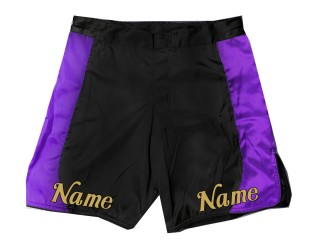 Personnalisez un short de MMA avec votre nom ou votre logo : Noir-Violet