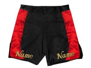 Personnalisez un short de MMA avec votre nom ou votre logo : Noir-Rouge