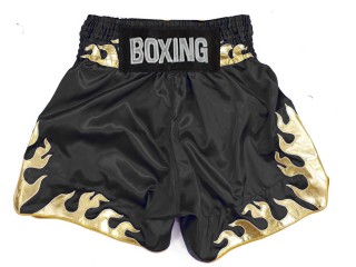 Short boxe anglaise Personnalisé : KNBSH-038-Noir-Or