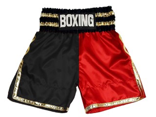 Short boxe anglaise Personnalisé : KNBSH-039-Noir-Rouge