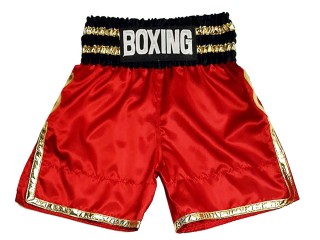 Short boxe anglaise Personnalisé : KNBSH-039-Rouge