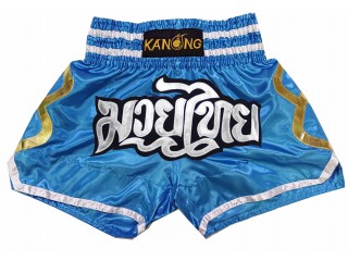 Kanong Short Boxe Thai : KNS-143-Skyblue