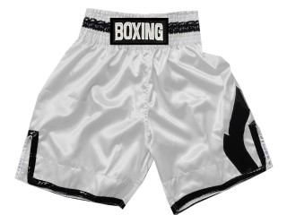 Short boxe anglaise Personnalisé : KNBSH-036-Blanc