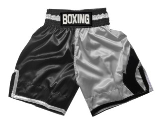 Short boxe anglaise Personnalisé : KNBSH-037-TT-Noir argent