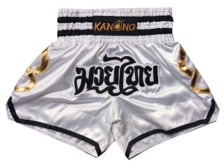 Kanong Short Boxe Thai : KNS-143-Blanc