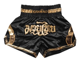 Kanong Short Boxe Thai : KNS-144-Or noir