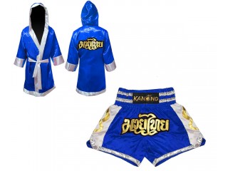 SIAMKICK Short Muay Thai personnalisé pour hommes et femmes, nom  personnalisé Boxe Kickboxing personnalisé Premium Retro Fight Trunks, As  noir, Moyen : : Mode