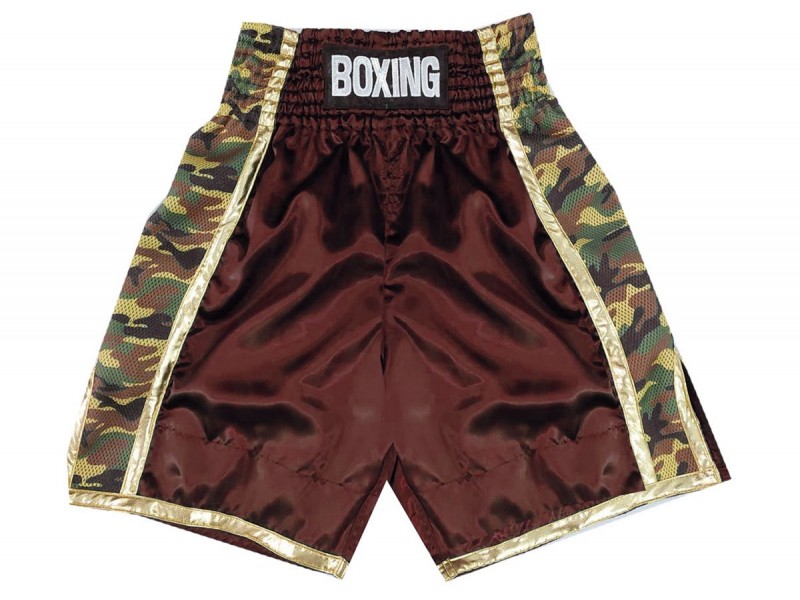 METAL BOXE Short Boxe Anglaise Mirror Adulte Unisexe Noir - Coupe Longue Satin