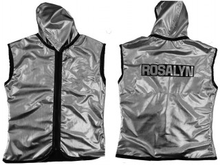Kanong Sweats à capuche Muay Thai : KNHODCUST-003-Argent