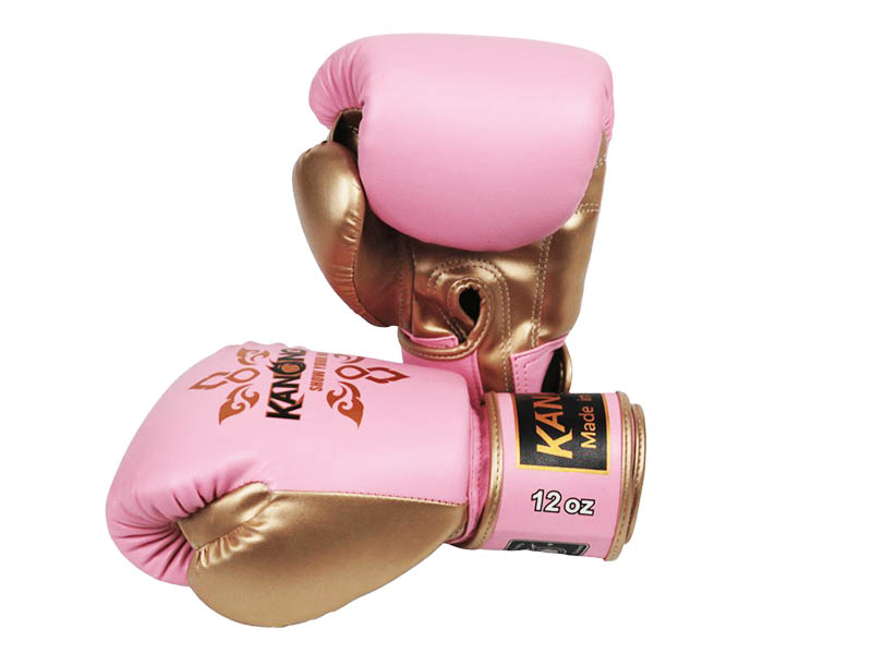 Gant de Boxe Muay Thai Kanong : Thai Power Rose/Or