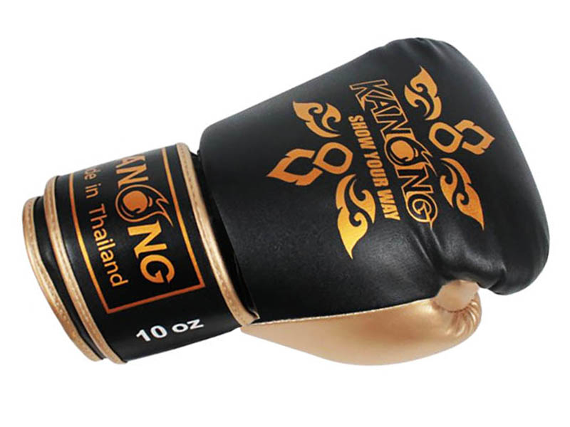 Gant de Boxe Muay Thai Kanong : Thai Power Noir/Or